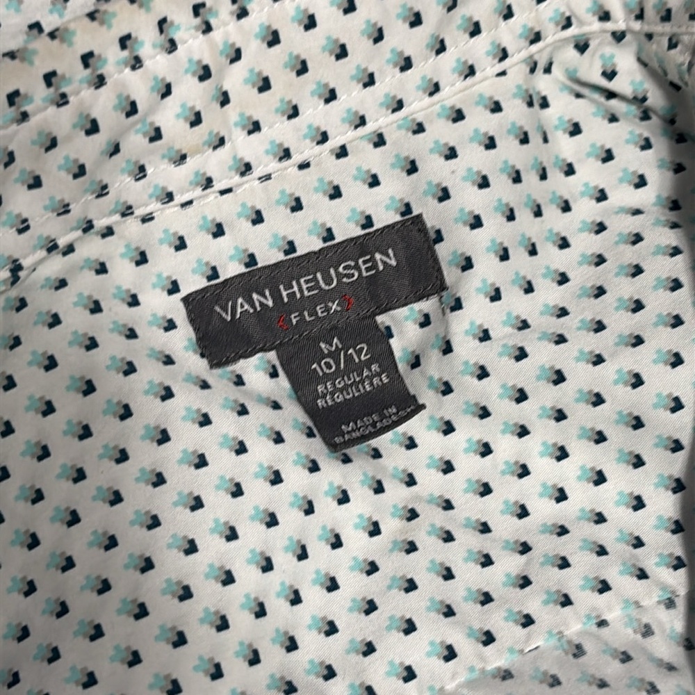 Van Heusen Boys Stretch Arrow Geo Print Shirt 10/12 Regular - Picture 7 of 8